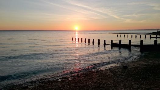 sun set ea on solent
